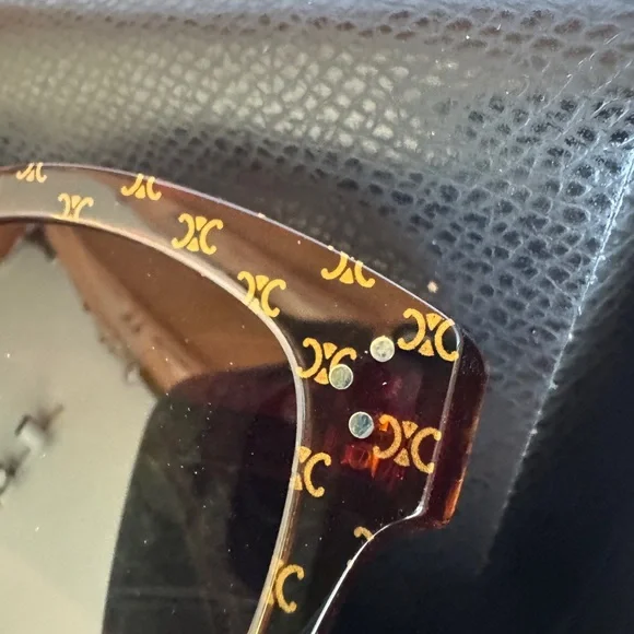 Celine Tortoise Shell Triomphe Sunglasses - Picture 3 of 5